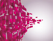 Vector Background of Pink Waving mosaic
