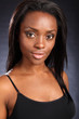 Headshot of beautiful young african black woman