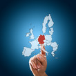Finger wählt Deutschland aus Ländern der Euro-Zone aus