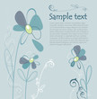 Cartoon Floral card in Soft Colors Vector Cartoon Floral card in Soft Colors Vector