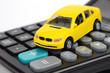 Calculator and toy car Calculator and toy car