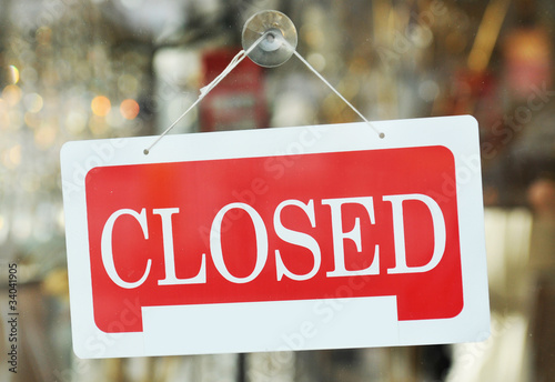 Foto: Closed sign Closed sign