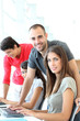 Group of young people in training course