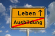 Deutsches Ortsschild Ausbildung Leben