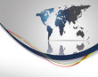 business background with world map