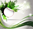 Christmas Abstract Design in Green.