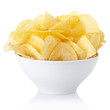Potato chips bowl with clipping path
