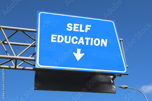 Photo: Highway sign - self education Highway sign - self education