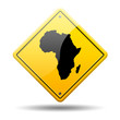 Señal amarilla simbolo Africa
