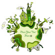 Vector: around the green bio world around the green bio world