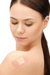 beautiful woman with plaster
