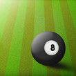 black billiard ball number eight on table pool background black billiard ball number eight on table pool background