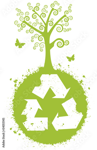 Vector: Recicle para uma natureza melhor Recicle para uma natureza melhor
