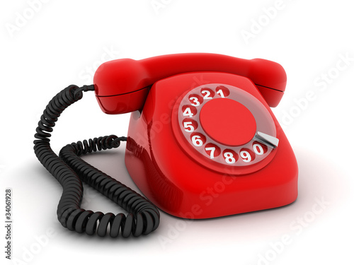 Illustration: Telephone red Telephone red