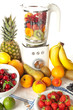 Blender and fruit