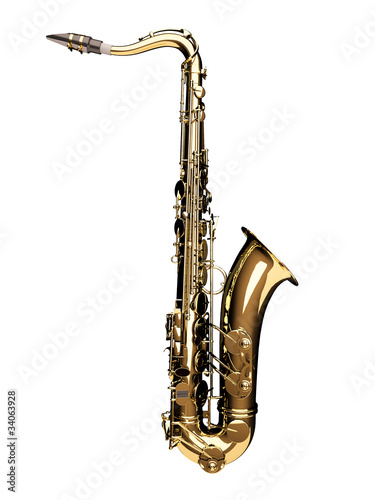 Illustration: 3d saxophone 3d saxophone
