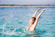 Happy woman in the sea