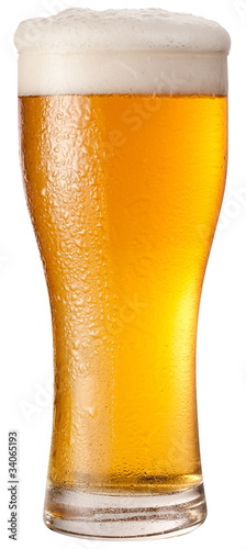 Photo: Frosty glass of light beer Frosty glass of light beer