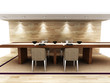 A modern dinning area