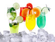 Ice drinks isolated on white background
