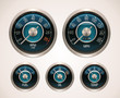 Vector retro car gauges