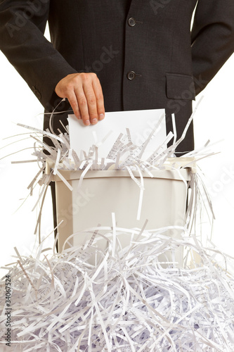 Photo: Shredder overflow Shredder overflow
