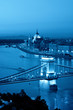 Color toned image of Budapest skyline at night.. Color toned image of Budapest skyline at night..