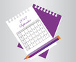 Vektor: Calendar Sheet 2012 September Calendar Sheet 2012 September