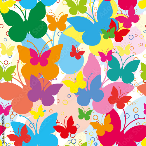 Vector: Vivid seamless background with butterflies, vector Vivid seamless background with butterflies, vector