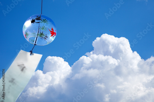 Foto: 夏雲と風鈴 夏雲と風鈴