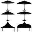 umbrella tent gazebo canopy camp silhouette