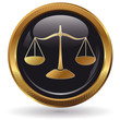 Waage - Button gold Waage - Button gold