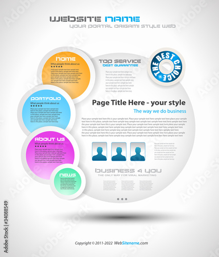 Vector: Bubble Style Website - Elegant Design Bubble Style Website - Elegant Design