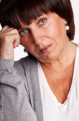 Photo: Sadness mid woman Sadness mid woman