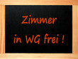 Illustration: schild, aushang: zimmer in wg frei schild, aushang: zimmer in wg frei