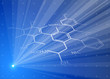 Chemical forms. Blue radial technology hologram Chemical forms. Blue radial technology hologram