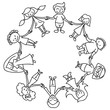 Kinderkreis, Ausmalbild