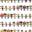Kinder, Menschenkette, seamless Wallpaper, endlos/wiederholbar,