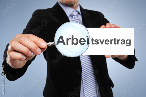 Foto: Arbeitsvertrag Arbeitsvertrag