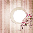 Vintage frame on shabby background