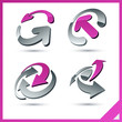 Pink company signs. Pink company signs.