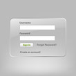 Vektor: Glass Login Password Glass Login Password
