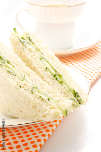 Photo: Sandwich with cucumber Sandwich with cucumber