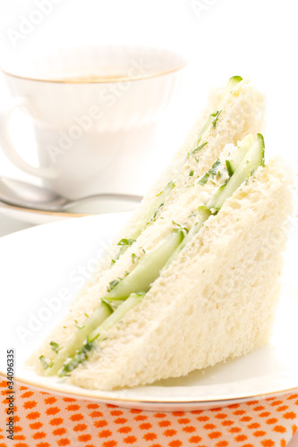 Photo: The triangular sandwich with cucumber The triangular sandwich with cucumber