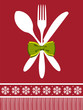 Fork, spoon and knife christmas background Fork, spoon and knife christmas background