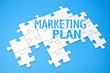 Puzzle mit Marketing-Plan