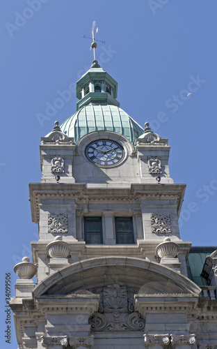 Photo: Ancient Clock Tower of Sinclair Centre in Vancouver Ancient Clock Tower of Sinclair Centre in Vancouver
