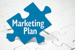 Puzzle mit Marketing-Plan