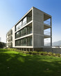 palazzina moderna in beton, grande casa, immobile, esterno palazzina moderna in beton, grande casa, immobile, esterno