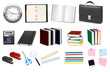 Back to school. Notepad with school supplies. Vector. Back to school. Notepad with school supplies. Vector.